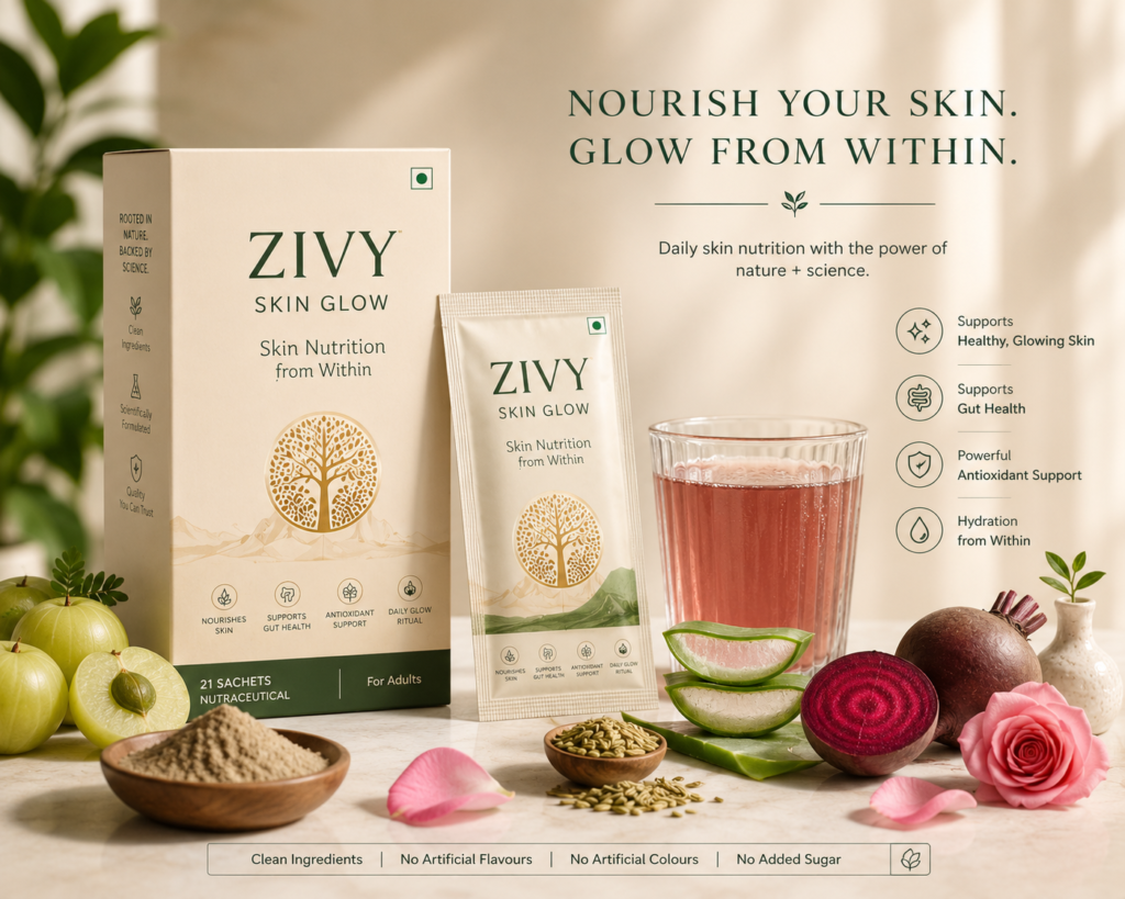 Zivy Skin Glow - Your skin deserves nutrition too.